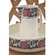 ENSEMBLE DE TOILETTE ROSE Art Déco "Hamage & MDL Nord"