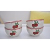 TASSES BOLS "CERISES" style CAMPAGNE (X4)
