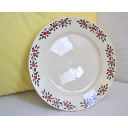 GRANDE ASSIETTE PLAT "Baies rouges" HBCM