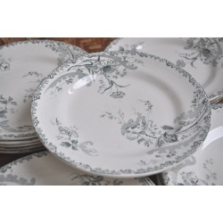 ASSIETTES vintage PORNIC Terre de Fer HB & Cie (X7)