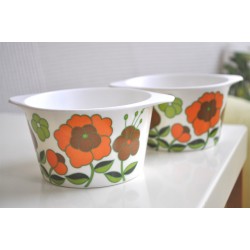 BOLS MELAMINE TEFAL Décor floral orange