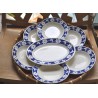 SERVICE ASSIETTES ET PLAT DE SERVICE BADONVILLER BLEU (X7)