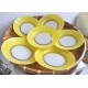 ASSIETTES DURALEX RETRO JAUNES (X6)