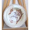 ASSIETTE TULIPES Faïence LUNEVILLE K&G