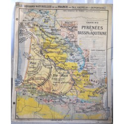 CARTE SCOLAIRE PYRENEES ET BASSIN D'AQUITAINE P.Kaeppelin et Deffontaine