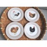 ASSIETTES BOCAGE NIDERVILLER COQ POULE (X4)