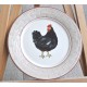 ASSIETTES BOCAGE NIDERVILLER COQ POULE (X4)