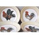 ASSIETTES COUR NORMANDE NIDERVILLER COQS (X4)