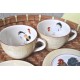 SERVICE PETIT DEJEUNER BOLS-ASSIETTES COQS NIDERVILLER (X4)
