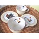 SERVICE PETIT DEJEUNER BOLS-ASSIETTES COQS NIDERVILLER (X4)