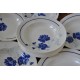 SERVICE ASSIETTES FLEURS BLEUES ELORN BADONVILLER (X6)