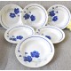 SERVICE ASSIETTES FLEURS BLEUES ELORN BADONVILLER (X6)