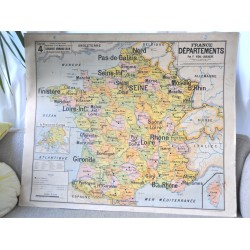 CARTE FRANCE DES DEPARTEMENTS VIDAL LABLACHE N°4