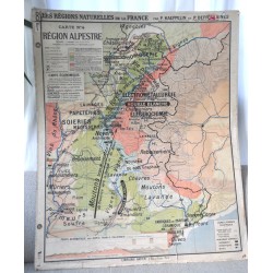CARTE FRANCE REGION ALPESTRE P. KAEPPELIN ET P. DEFFONTAINES