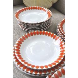 SERVICE ASSIETTES PORCELAINE RENNER COLLECTION "MON CHERI" (X12)