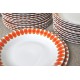 SERVICE ASSIETTES PORCELAINE RENNER COLLECTION "MON CHERI" (X12)