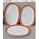 PLATS DE SERVICE SEVENTIES PORCELAINE RENNER Collection "Mon Chéri" (X3)