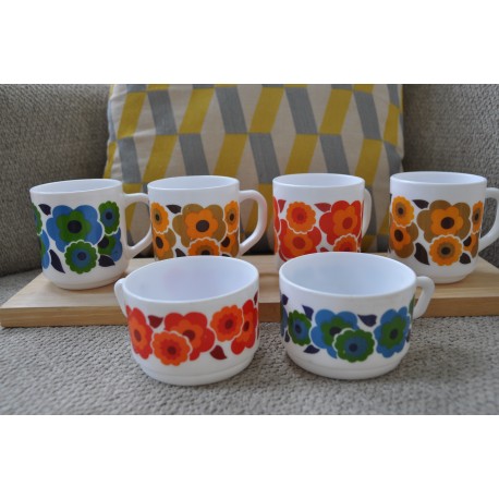 TASSES MUGS ARCOPAL FLEUR DE LOTUS (X6)