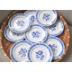 ASSIETTES FLEURS BLEUES BADONVILLER (X8)
