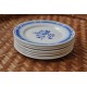 ASSIETTES FLEURS BLEUES BADONVILLER (X8)