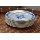 ASSIETTES FLEURS BLEUES BADONVILLER (X8)