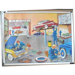 AFFICHE SCOLAIRE MDI LE GARAGE - LES TRAVAUX PUBLICS