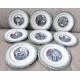 ASSIETTES PARLANTES porcelaine de GIEN - série "Devinette" (X8)