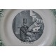 ASSIETTES PARLANTES porcelaine de GIEN - série "Devinette" (X8)