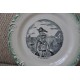 ASSIETTES PARLANTES porcelaine de GIEN - série "Devinette" (X8)