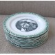 ASSIETTES PARLANTES porcelaine de GIEN - série "Devinette" (X8)