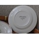 ASSIETTES ROSE BLANCHE DIGOIN SARREGUEMINES FRANCE (X7)