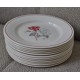 ASSIETTES à dîner ROSE BLANCHE Digoin Sarreguemines (X6)