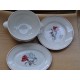 PLATS de SERVICE ROSE BLANCHE Digoin Sarreguemines (X3)