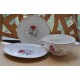 PLATS de SERVICE ROSE BLANCHE Digoin Sarreguemines (X3)