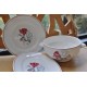 PLATS de SERVICE ROSE BLANCHE Digoin Sarreguemines (X3)