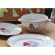 PLATS de SERVICE ROSE BLANCHE Digoin Sarreguemines (X3)