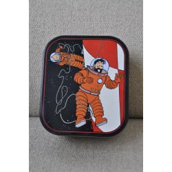 BOÎTE à BISCUITS TINTIN et HADDOCK "On a marché sur la lune"