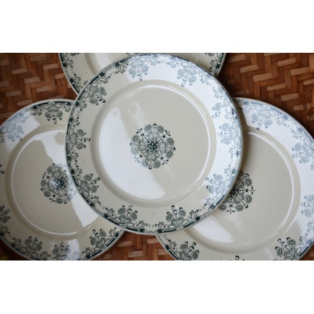 ASSIETTES MIGNON DIGOIN SARREGUEMINES (X4)