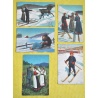 CARTES POSTALES ANCIENNES SUEDE-NORVEGE THEME SKI DANSE FOLKLORIQUE