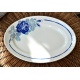 PLAT OVALE FAÏENCE BADONVILLER ROSE BLEUE